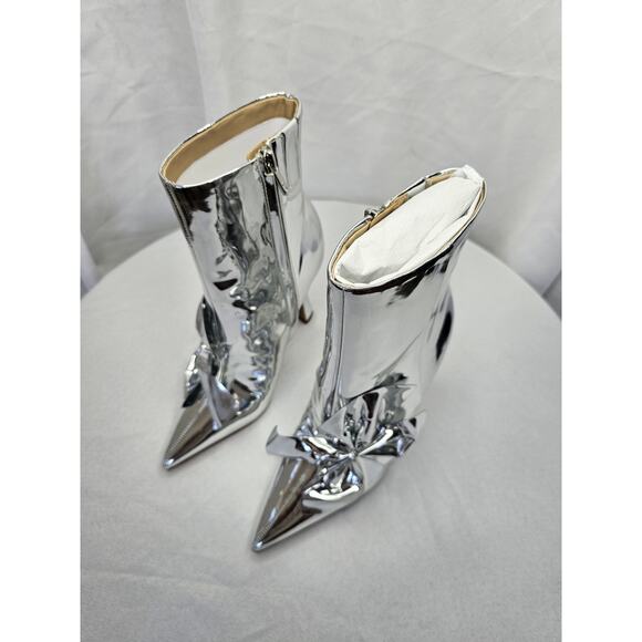 Sam Edelman Women's Esmae2 Silver Bootie Boots Size 7M NWT - Picture 6 of 16